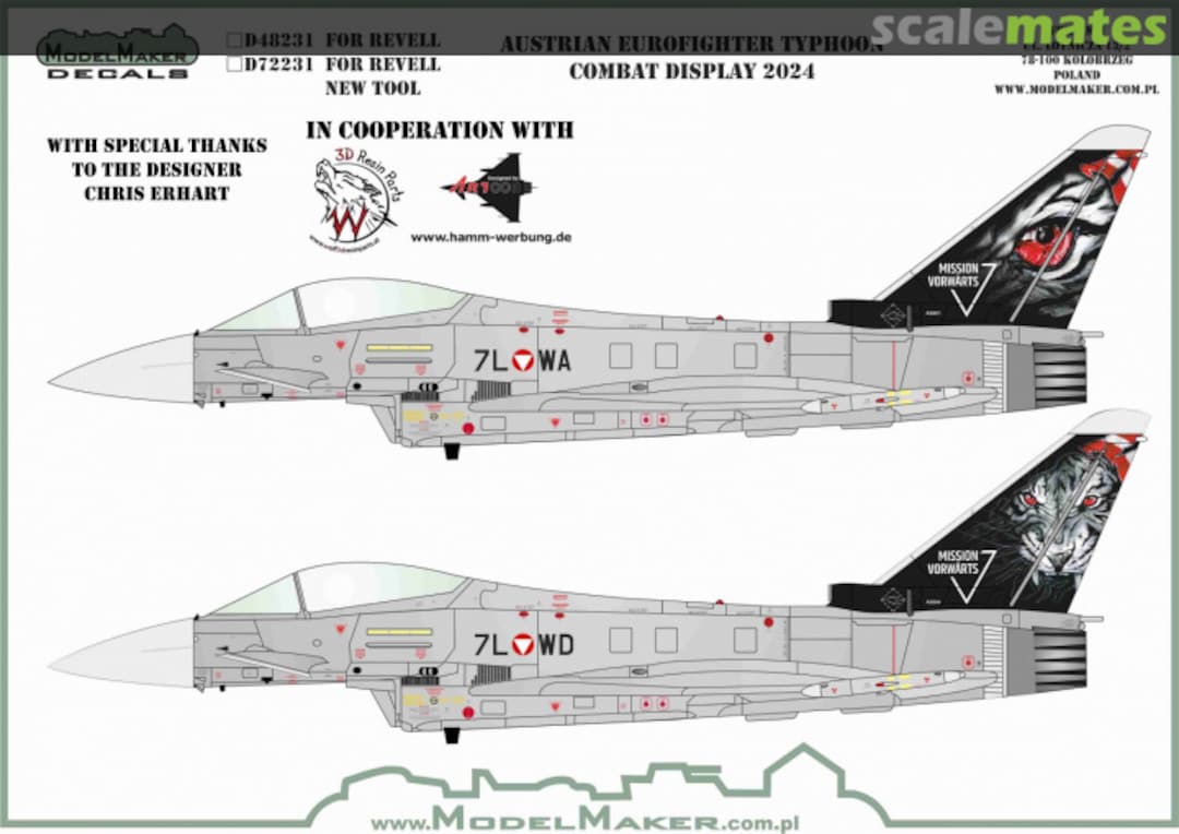 Boxart Austrian Eurofighter Typhoon Combat Display 2024 D72231 ModelMaker