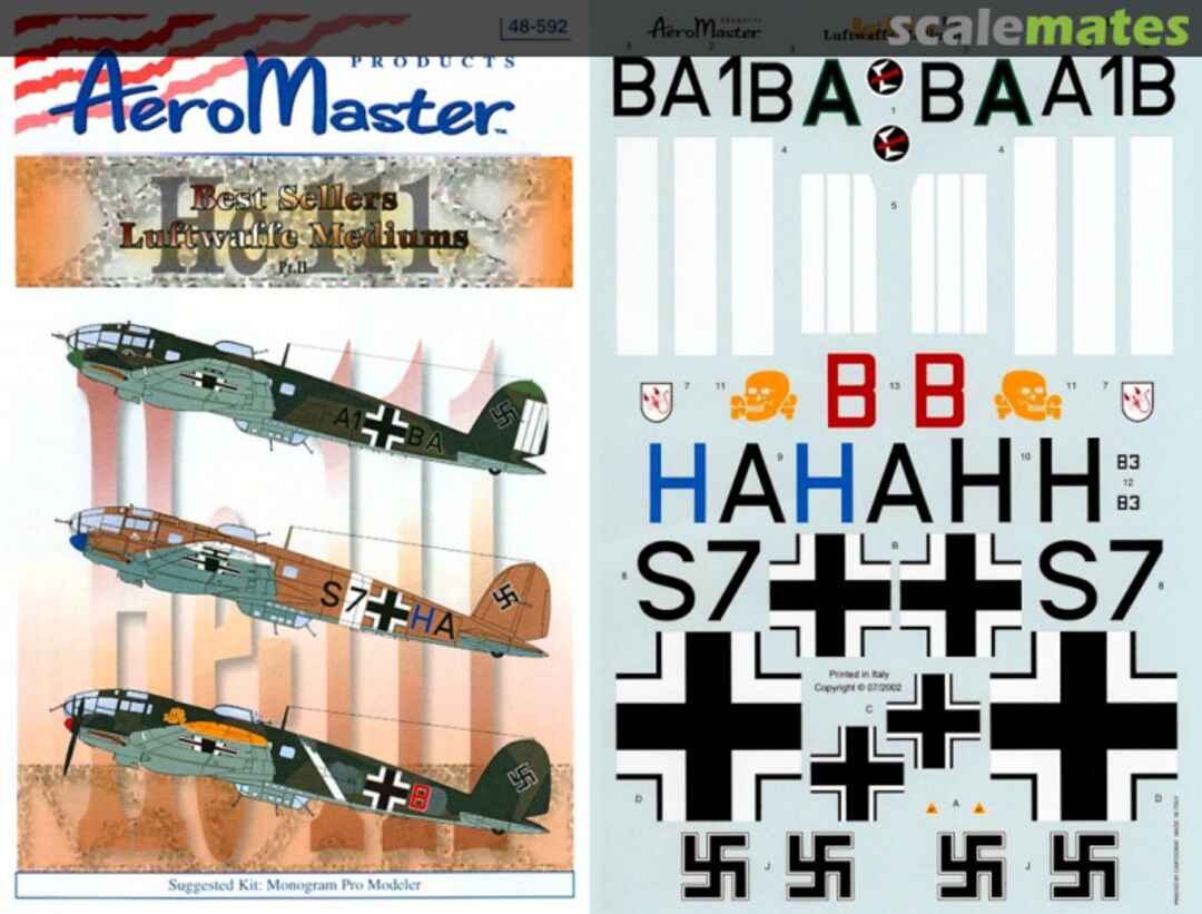 Boxart Best Sellers Luftwaffe Mediums 48-592 AeroMaster