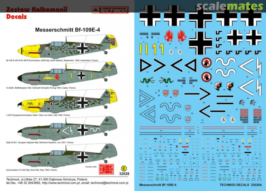 Boxart Messerschmitt Bf 109E-4 32028 Techmod