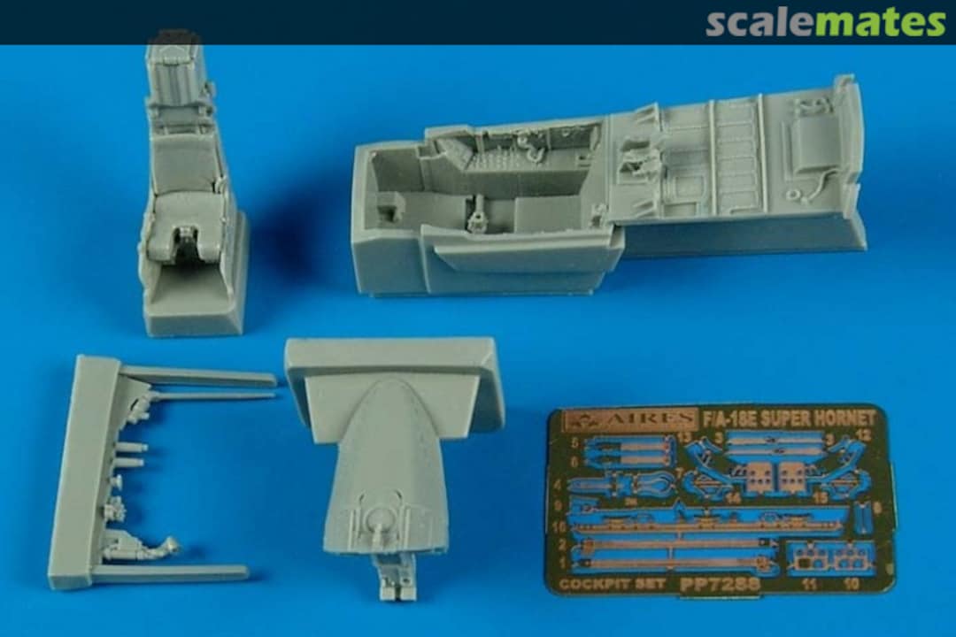 Boxart F/A-18E Super Hornet cockpit set 7288 Aires
