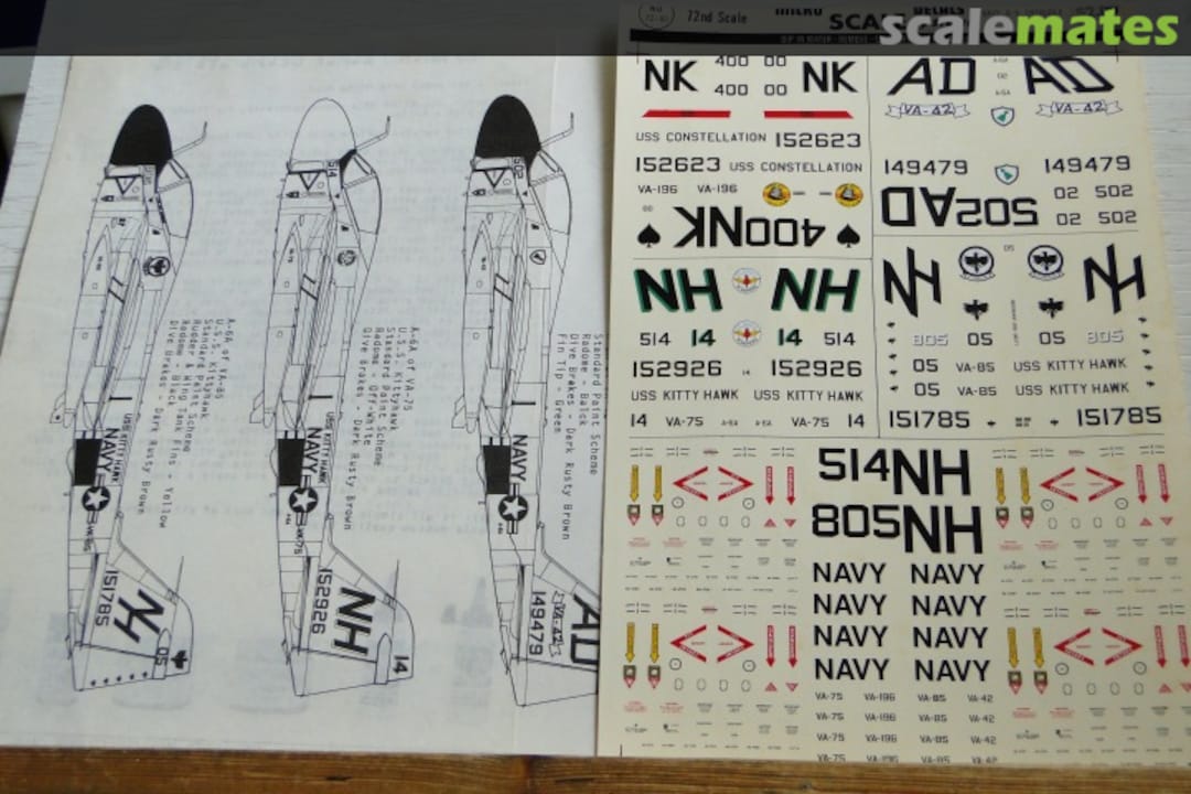 Boxart Navy A-6 Intruder 72-080 Microscale