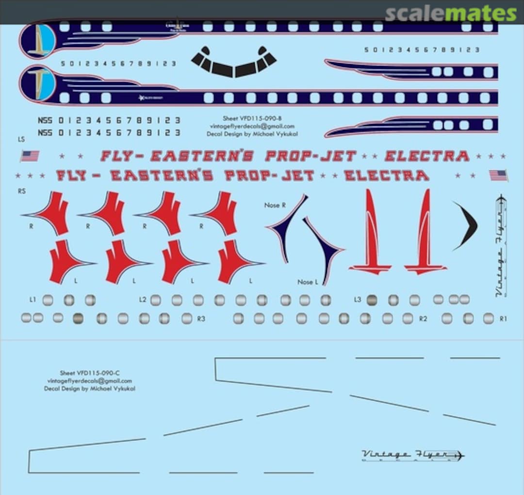 Boxart L-188 Eastern (Delivery) VFD144-090 Vintage Flyer Decals