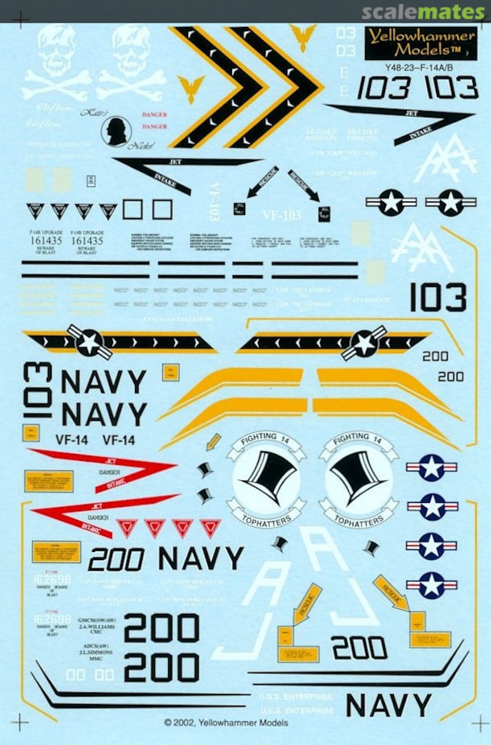 Boxart F-14A/B Tomcats YHD48023 Yellowhammer Models