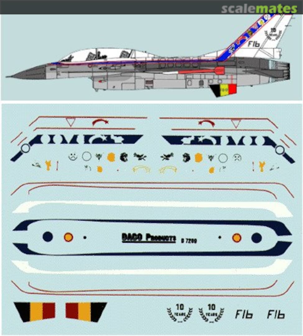 Boxart F-16B Fighting Falcon DCD7209 Daco Products