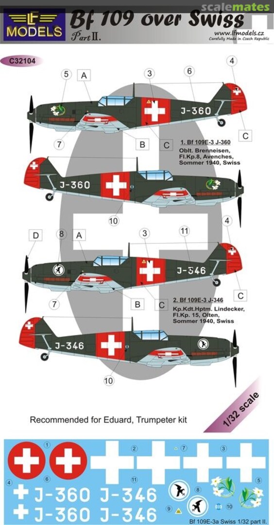 Boxart Bf 109 over Swiss C32104 LF Models