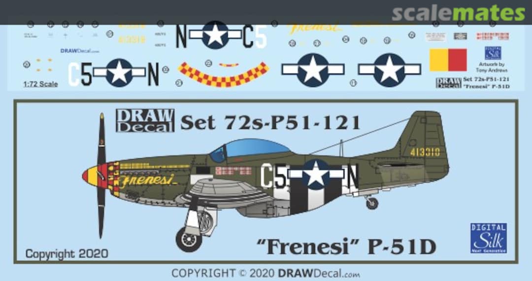 Boxart “Frenesi” P-51D 72-P51-121 Draw Decal