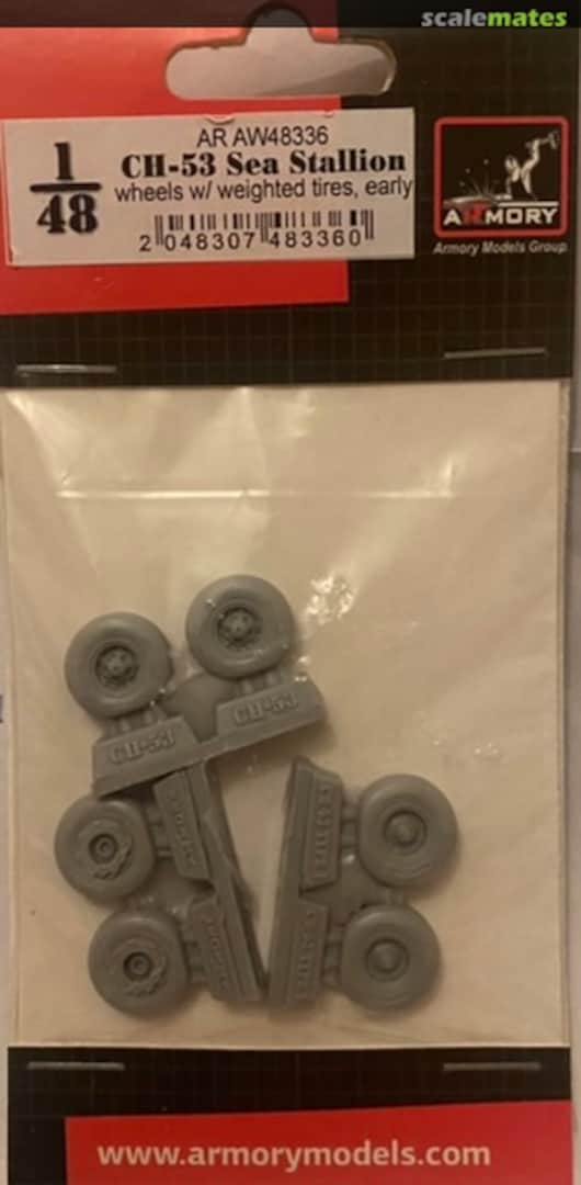 Boxart CH-53 Sea Stallion wheels w/ weighted tires, early model AR AW48336 Armory