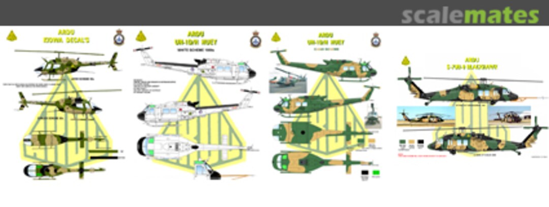 Boxart ARDU S-79B-9, UH-1D/H & Kiowa Decals AA-08A Hawkeye Models