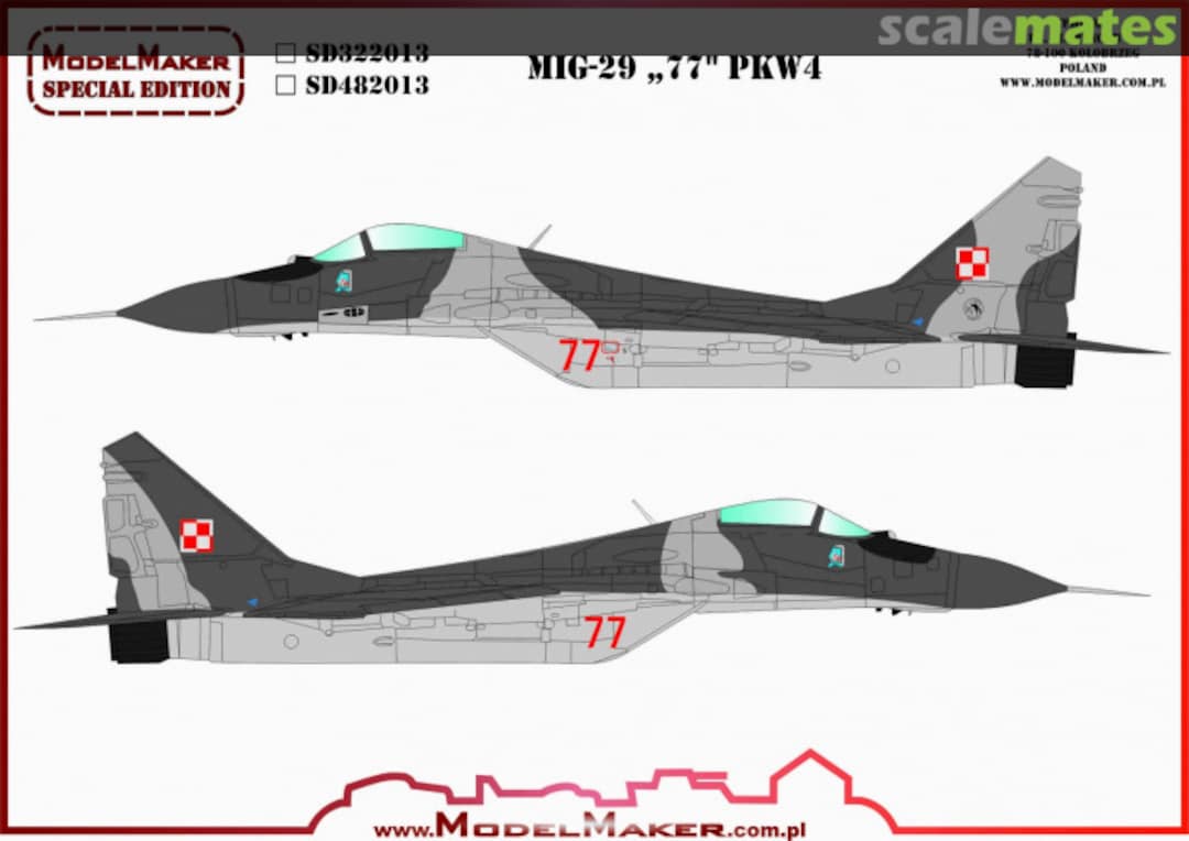 Boxart MiG-29 "77" PKW4 SD482013 ModelMaker