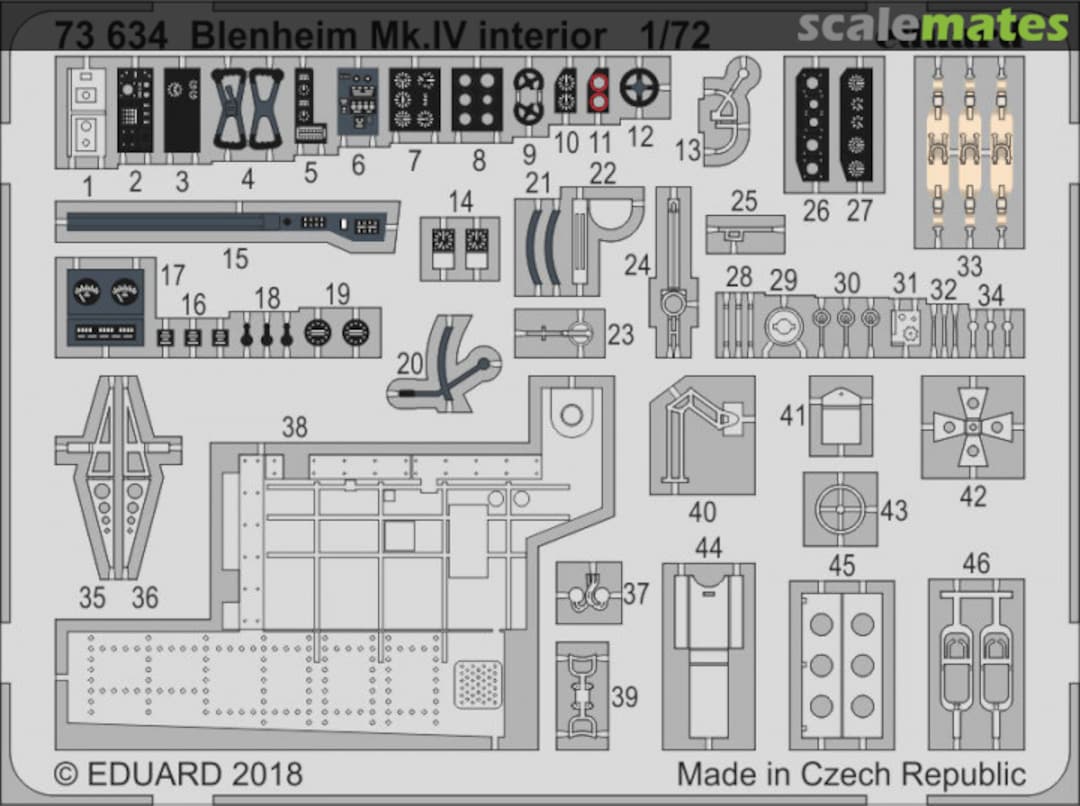 Boxart Blenheim Mk.IV interior 73634 Eduard