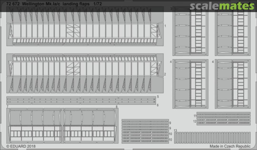 Boxart Wellington Mk.Ia/c landing flaps AIRFIX 72672 Eduard