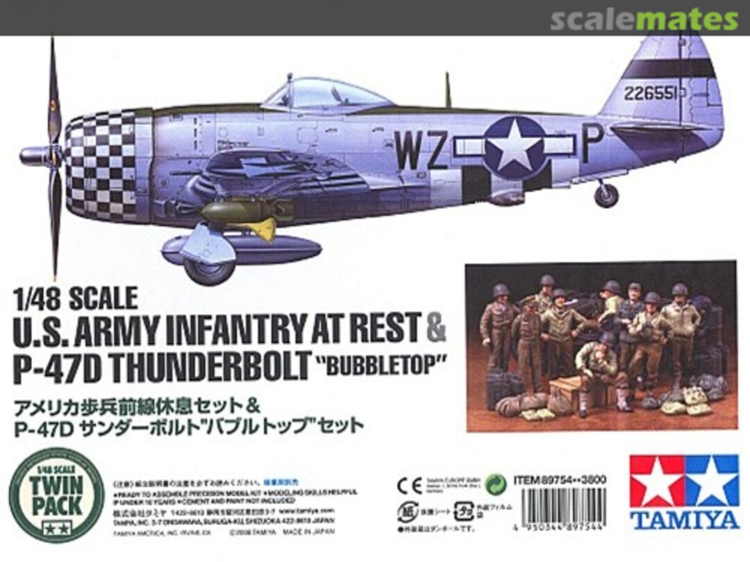 Boxart P-47D Thunderbolt "Bubbletop" 89754 Tamiya