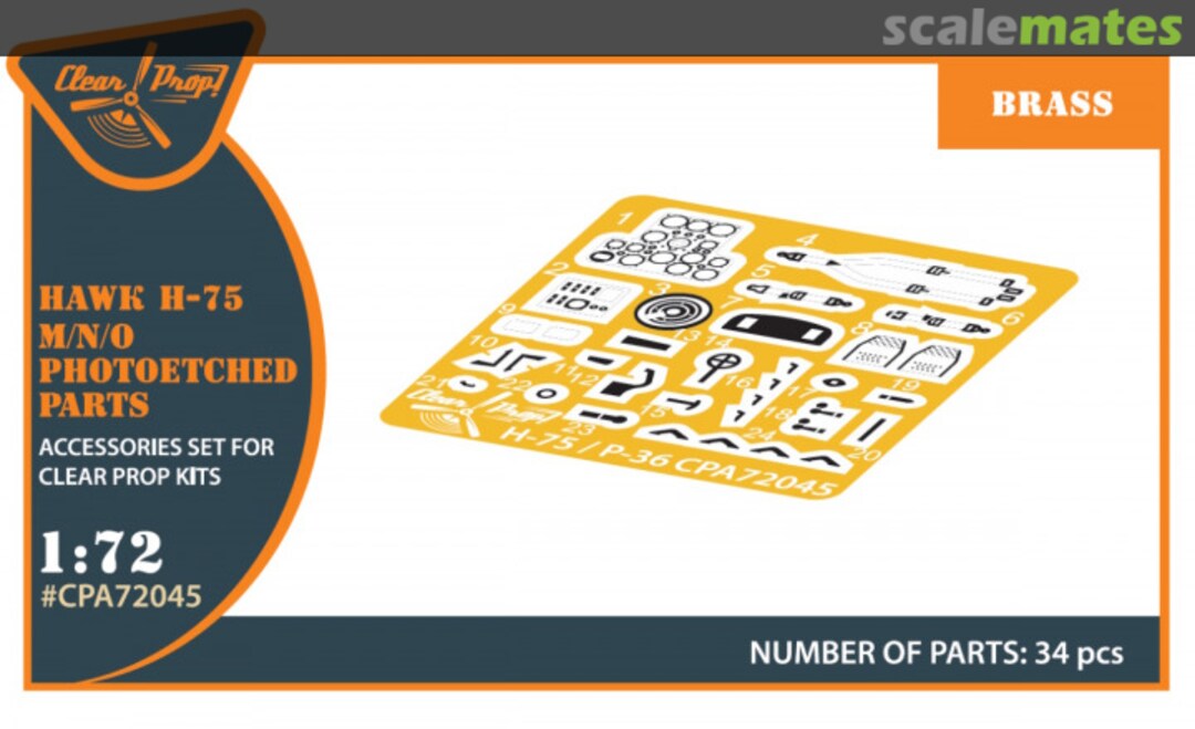 Boxart H-75 M/N/O Hawk Photoetched Parts CPA72045 Clear Prop!