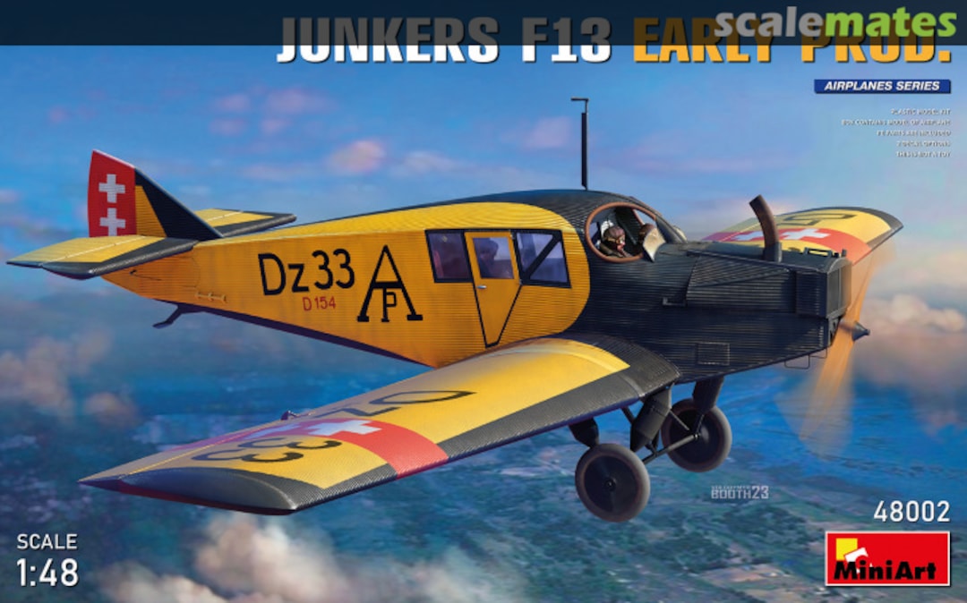 Boxart Junkers F13. Early Prod. 48002 MiniArt