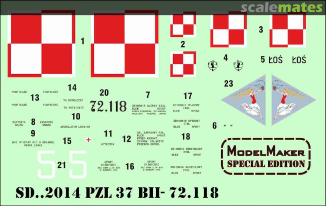 Contents PZL-37 BII 72.118 SD482014 ModelMaker