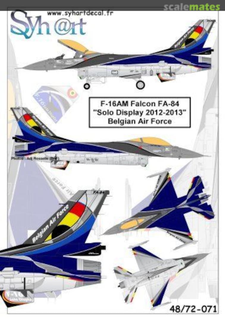 Boxart F-16AM Falcon - FA-84 "Solo Display 2012-2013" 72-071 Syhart