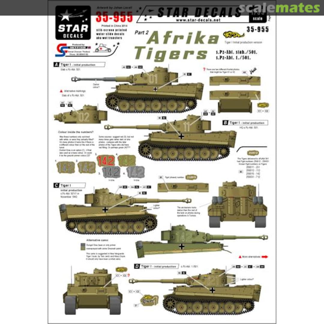 Boxart Afrika Tigers #2 35-955 Star Decals