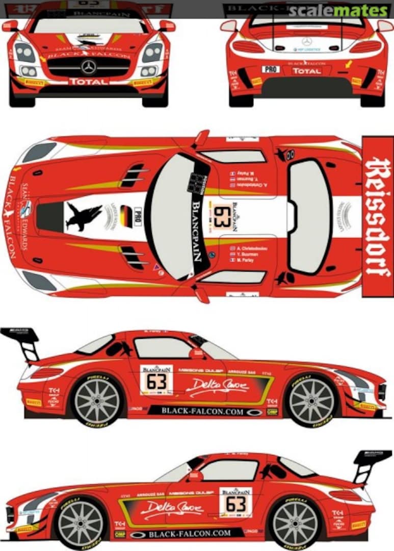 Boxart Mercedes Benz SLS AMG GT3 Reissdorf # 63 RDE24-012 Racing Decals 43