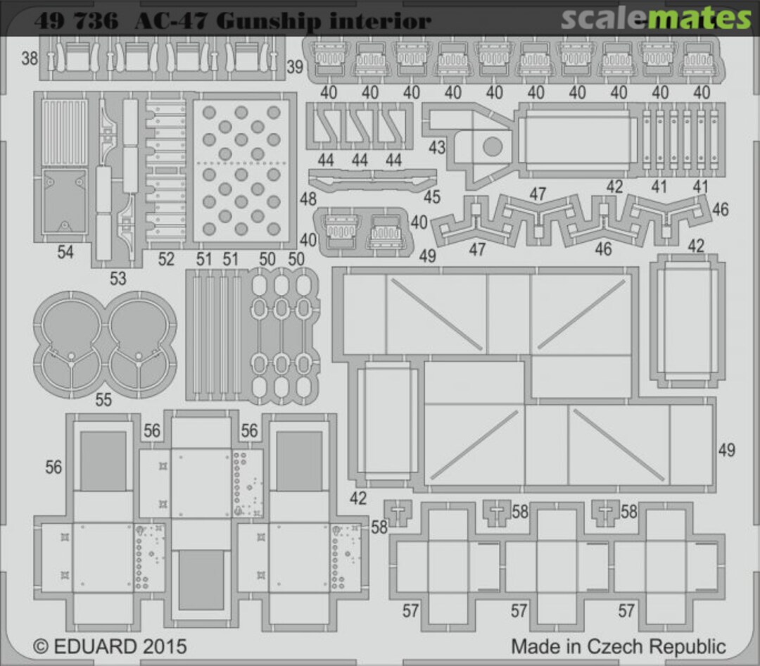 Boxart AC-47 Gunship interior S.A. Revell 04926 49736 Eduard