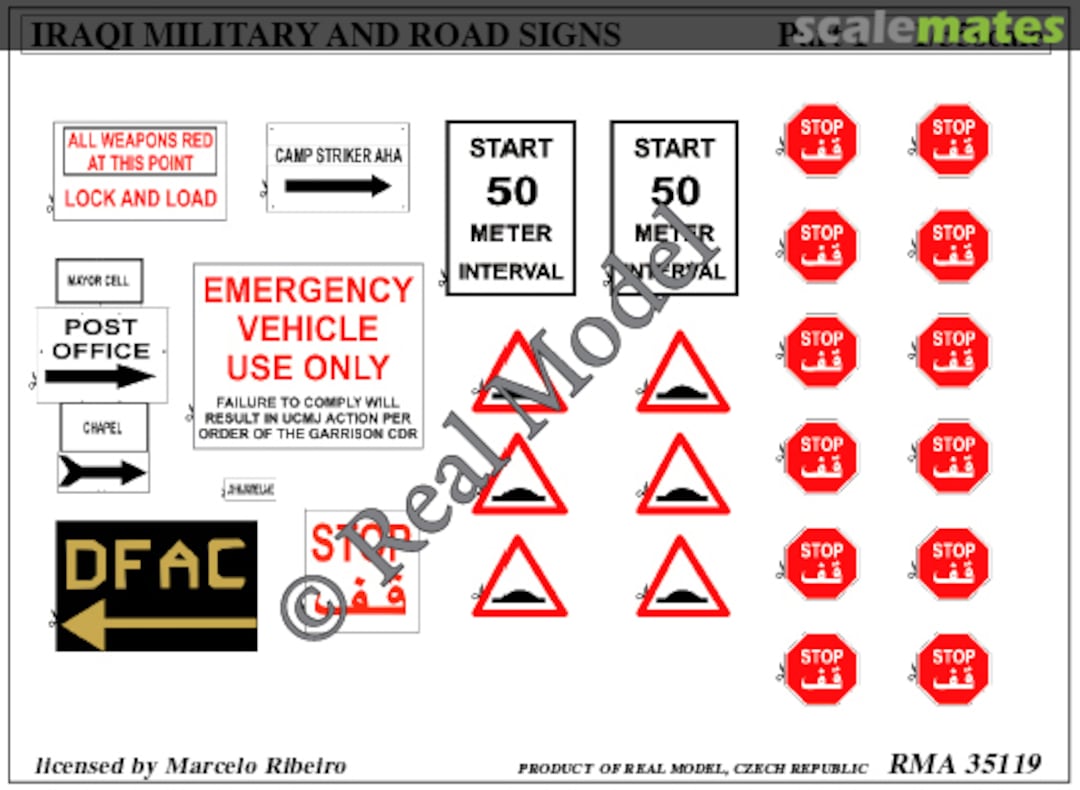 Boxart Iraqi Military Road Signs Part 1 RMA35119 Real Model