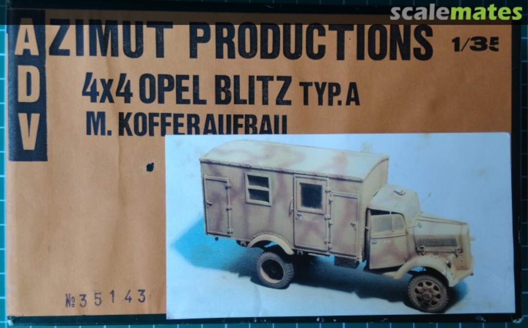 Boxart 4x4 Opel Blitz typ.A M. Kofferaufbau 35143 ADV Azimut