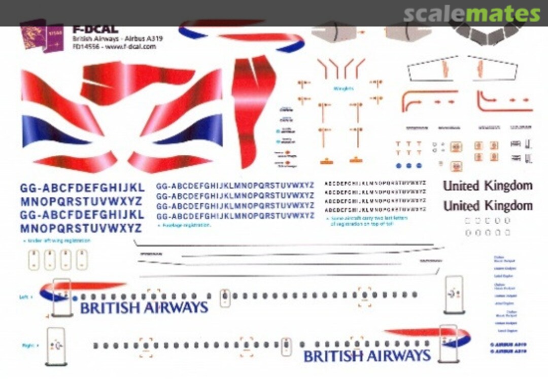 Boxart Airbus A319-131 FD14556 F-DCAL