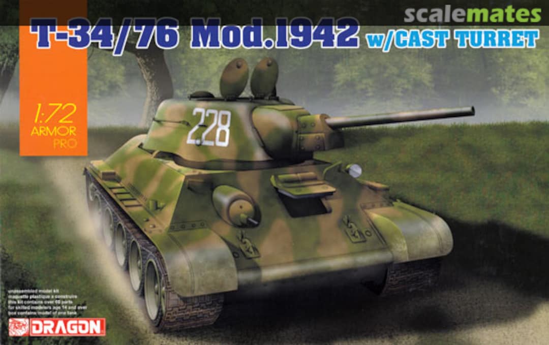 Boxart T-34/76 Mod.1942 Cast Turret 7601 Dragon