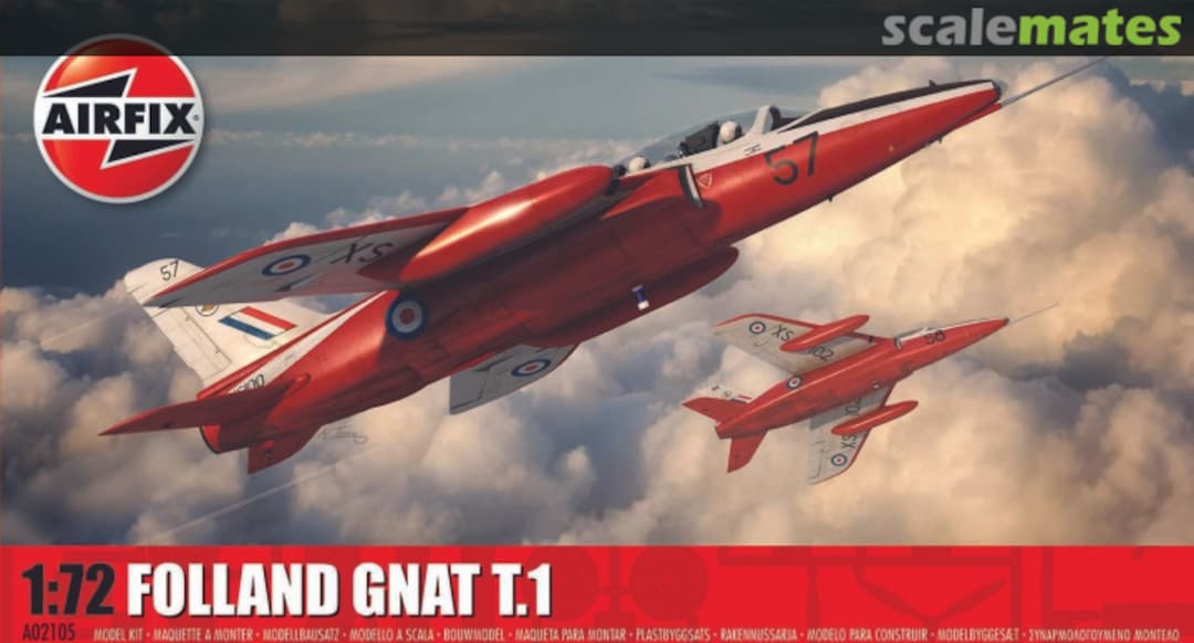 Boxart Folland Gnat T.1 A02105 Airfix