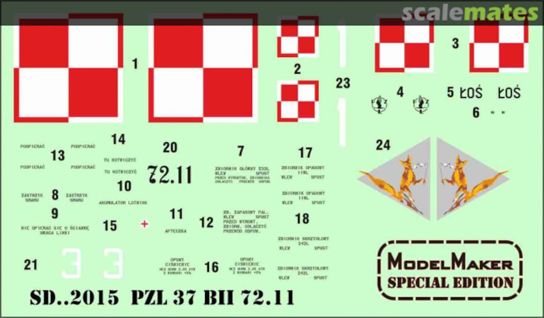 Contents PZL-37 BII 72.11 SD482015 ModelMaker