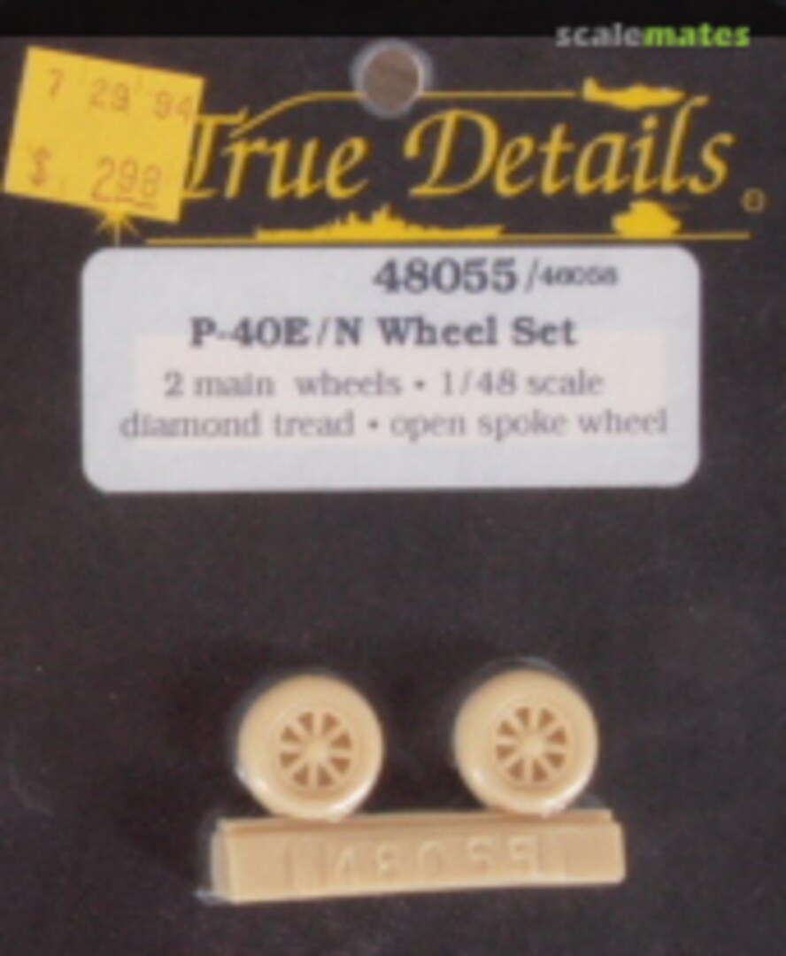 Boxart P-40E/N wheel set 48055 True Details