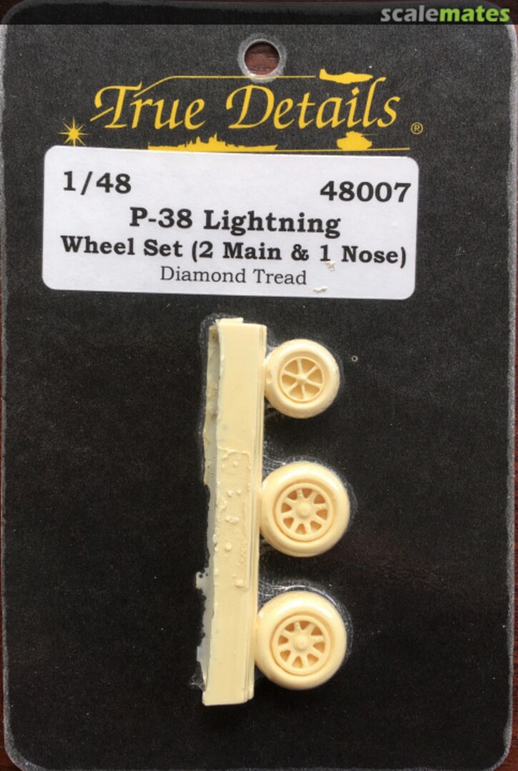 Boxart P-38 Lightning Wheel Set 48007 True Details