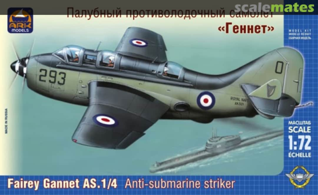 Boxart Fairey Gannet AS.1/4 72024 Ark Models