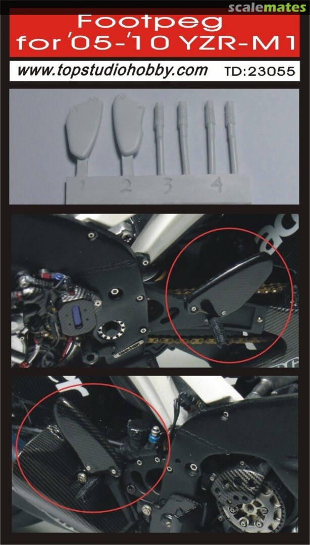 Boxart Footpeg for '05-'10 YZR-M1 TD23055 Top Studio