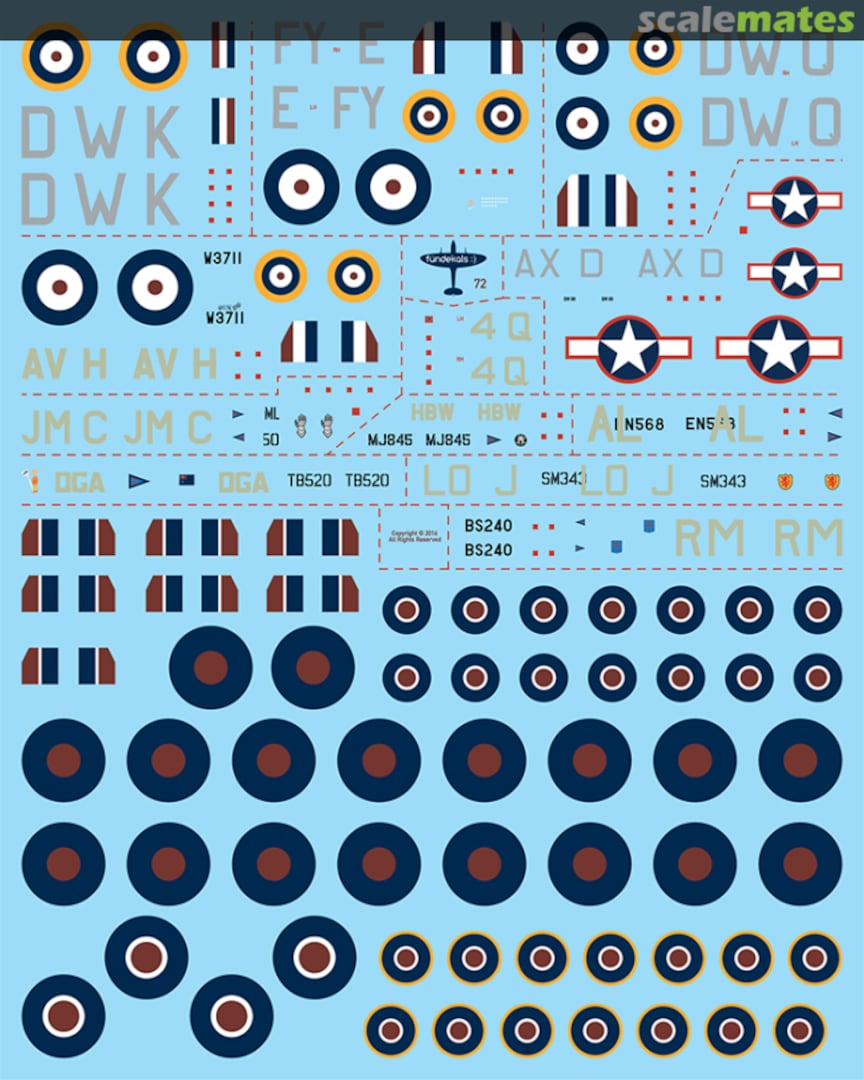 Boxart Spitfires 72-005 fündekals