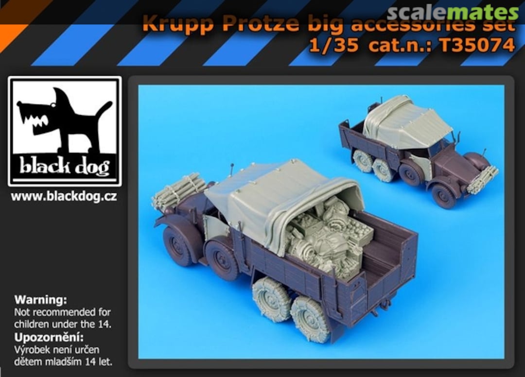 Boxart Krupp Protze big accessories set T35074 Black Dog