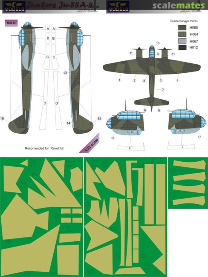 Boxart Camouflage Painting Masks M3213 LF Models