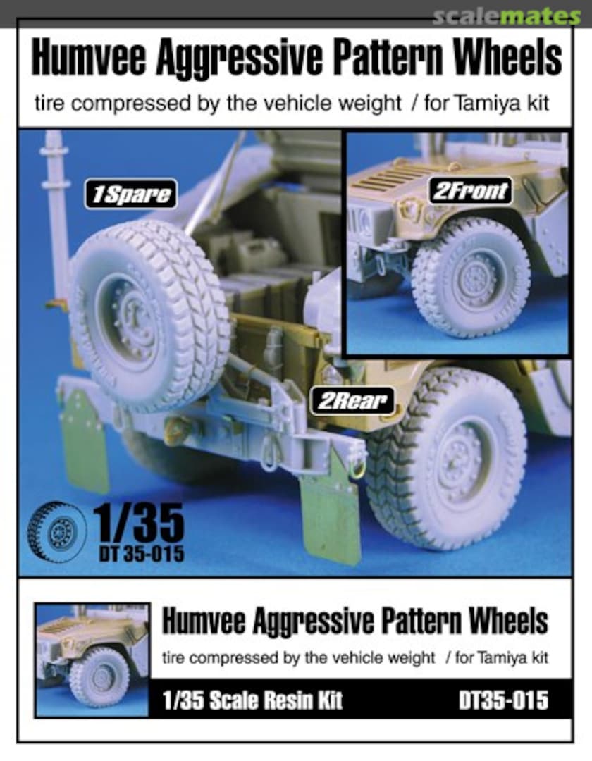 Boxart Humvee Aggressive pattern wheels DT35-015 D-Toys