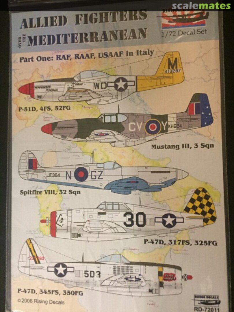 Boxart Allied Fighters Over the Mediterranean RD-72011 Rising Decals