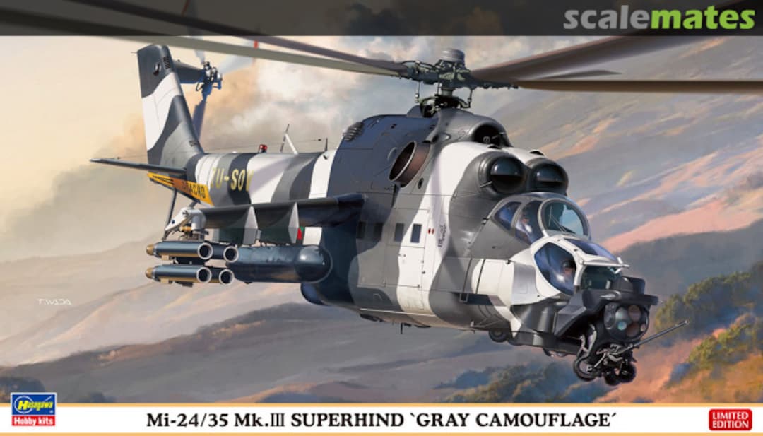 Boxart Mi-24/35 Mk.III Superhind `Gray Camouflage´ 02297 Hasegawa