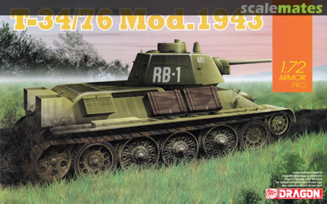 Boxart T-34/76 Mod.1943 7596 Dragon