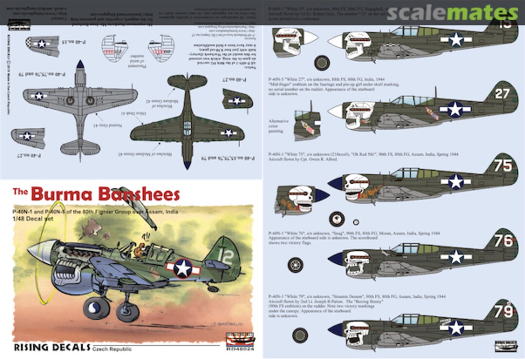 Boxart The Burma Banshees RD48024 Rising Decals