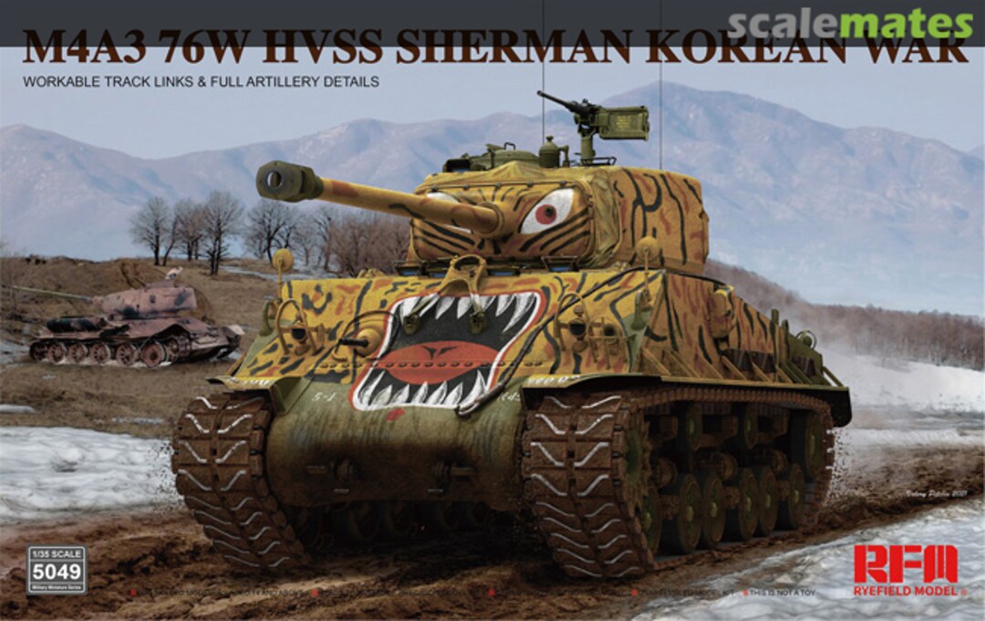 Boxart M4A3 76W HVSS Sherman RM-5049 Rye Field Model