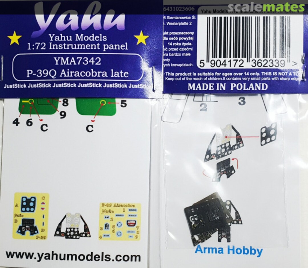 Boxart P-39Q Airacobra late YMA7342 Yahu Models