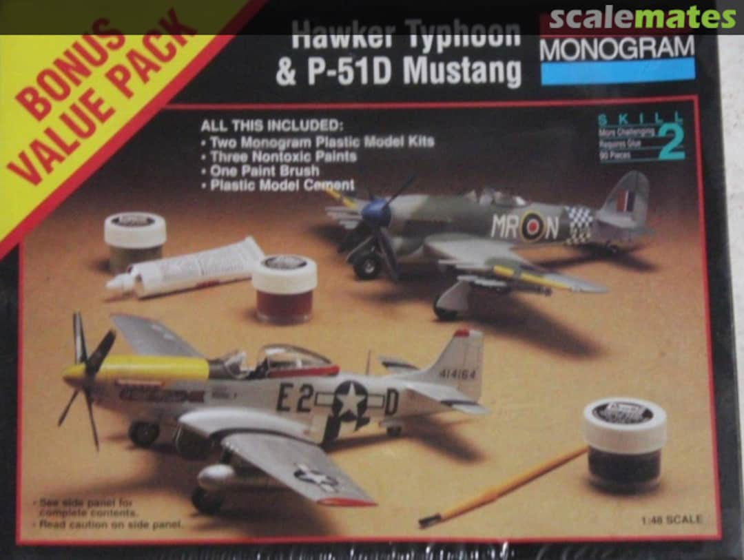 Boxart Hawker Typhoon & P-51D Mustang 6370 Monogram