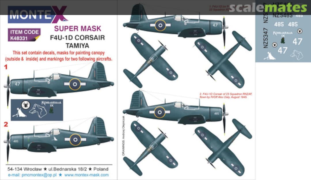 Boxart Vought F4U-1D Corsair K48331 Montex