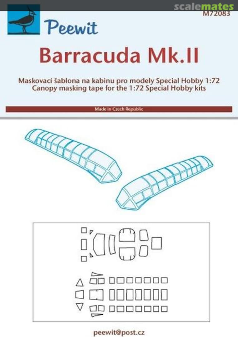 Boxart Fairey Barracuda Mk.II Canopy Mask M72083 Peewit