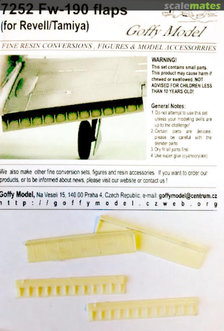 Boxart Fw-190 flaps 7252 Goffy Model