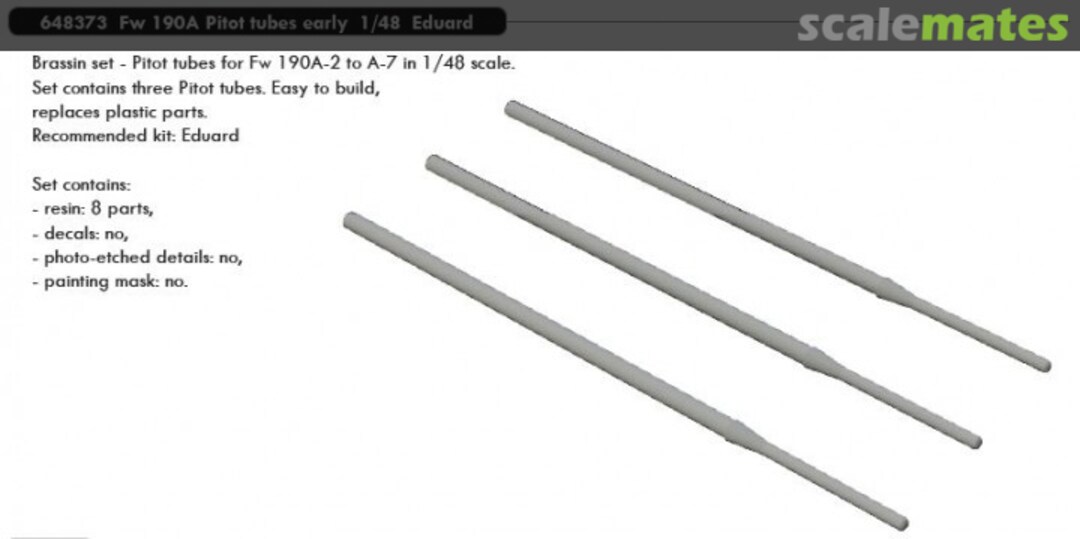 Boxart Fw 190A Pitot tubes early 648373 Eduard