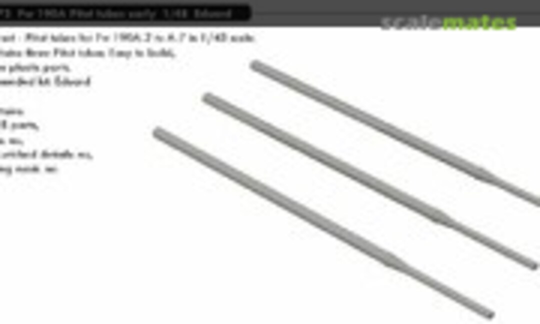 1:48 Fw 190A Pitot tubes early (Eduard 648373)