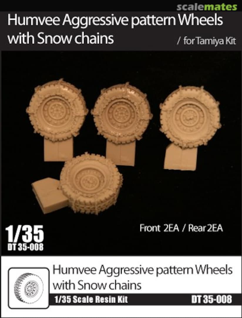 Boxart Humvee Wheels with Snow chains DT35-008 D-Toys